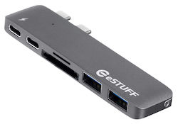 eSTUFF USB-C Slot-in Hub Pro Dockingstationen mit USB-A / Dual USB-C 4K PowerDelivery eSTUFF USB-C Slot-in Hub Pro Dockingstationen mit USB-A / Dual USB-C 4K PowerDelivery