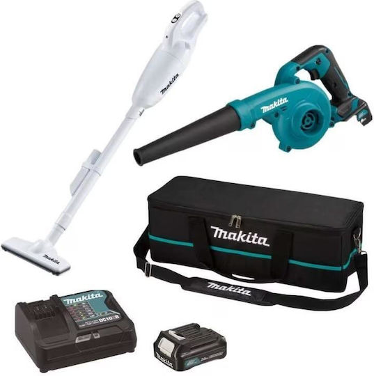 Makita CLX245SAX1 Set Broom & Blower 12V with 1 Battery 2Ah and Case