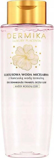 Dermika Luxury Placenta Micellar Water Facial Cleansers Makeup Remover for Face Eyes Lips 400ml