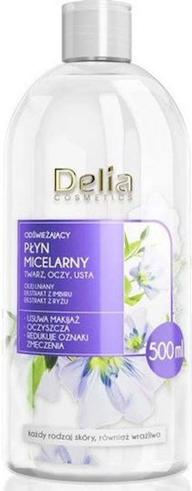 Delia Cosmetics Refreshing Micellar Wasser Gesichts- und Augen-Make-up-Entferner für Aufhellung 500ml