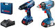Bosch GSR Set Mașină de găurit & Șurubelniță cu impact 18V cu 2 baterii 2Ah și husă