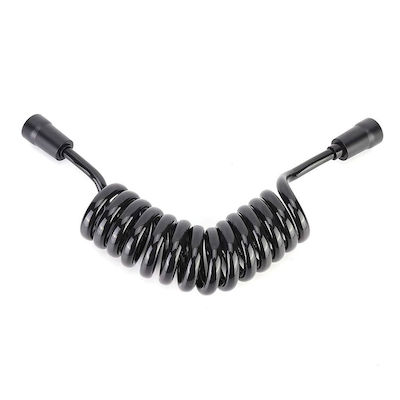 Spring Plastic Shower Hose Black