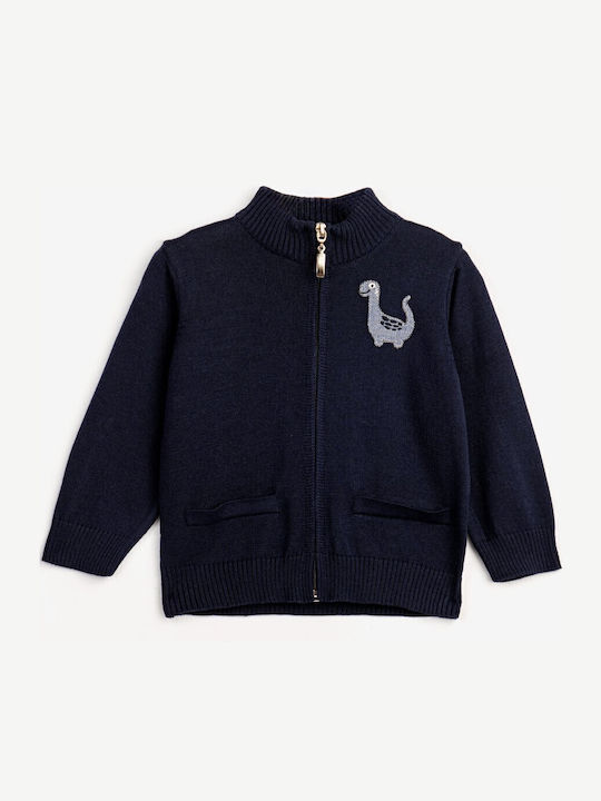 Kids Cardigan Cotton Blue