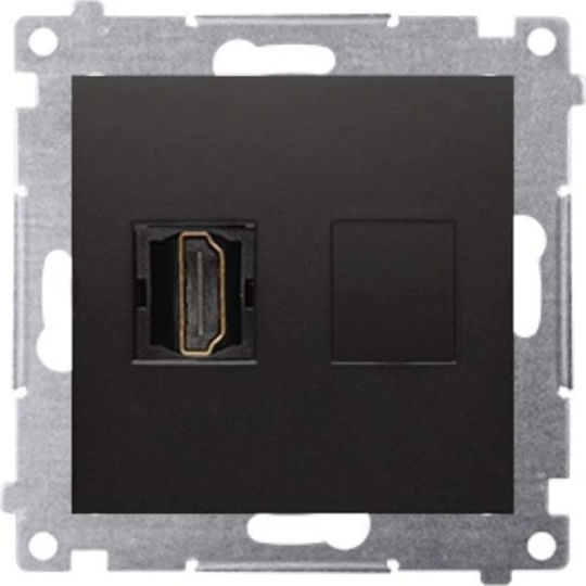 Kontakt-Simon Priză HDMI în culoarea Negru DGHDMI.01/49
