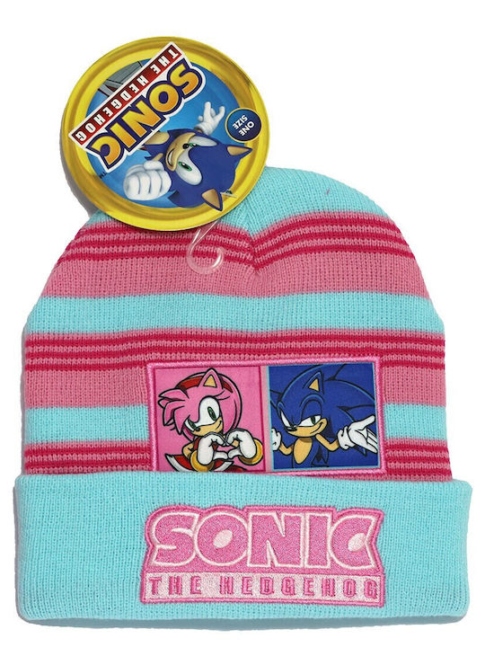 Sega Sonic Παιδικό Σκουφάκι Πλεκτό Ροζ