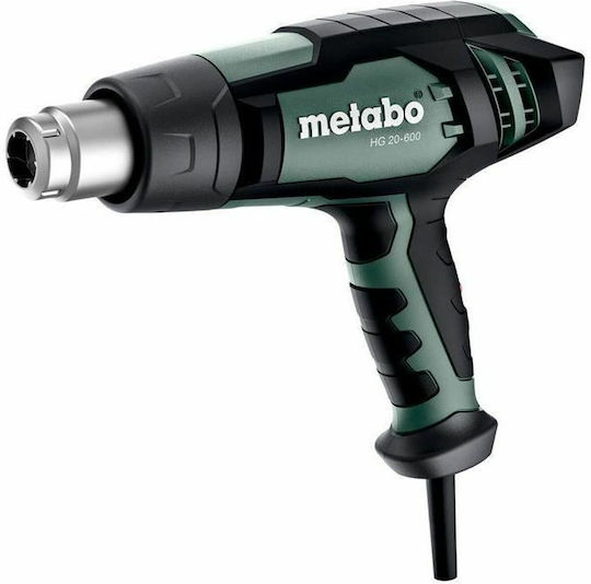 Metabo Hg 20-600 Πιστόλι Θερμού Αέρα 2000W με Ρύθμιση Θερμοκρασίας εως και 600°C