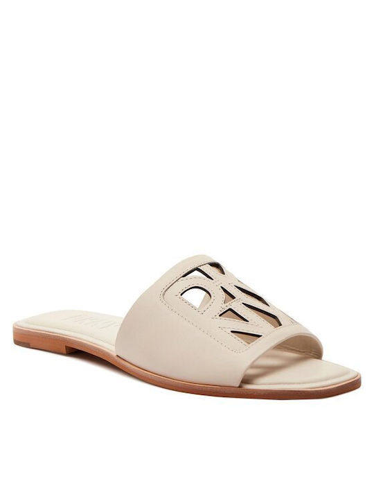 DKNY Damen Flache Sandalen in Beige Farbe