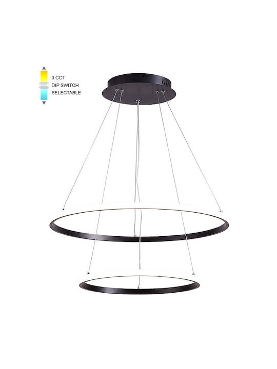 Vito Pendant Light LED with Warm White Light Black