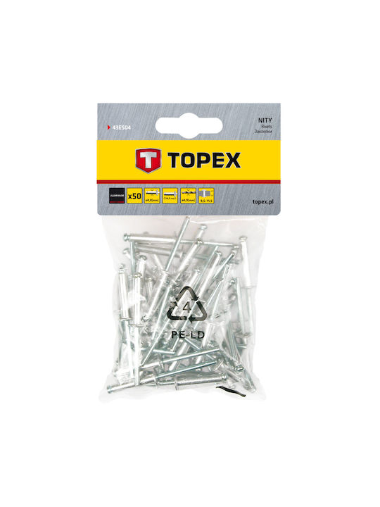 Topex Πριτσίνια Αλουμινίου M4.8x14.5mm 50τμχ
