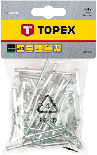 Topex Πριτσίνια Aluminium M4.8x14.5mm 50Stück