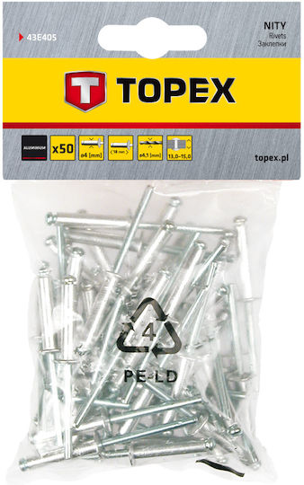 Topex Nituri Aluminiu M4x18mm 50buc