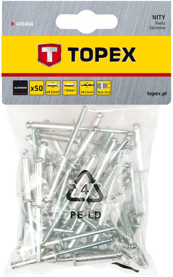 Topex Πрикрепителни елементи Алуминий M4x16мм 50бр