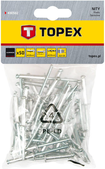 Topex Πριτσίνια Aluminium M4.8x10mm 50Stück