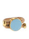 Apoxylo Mini Damen Ring mit Emaille Turquoise
