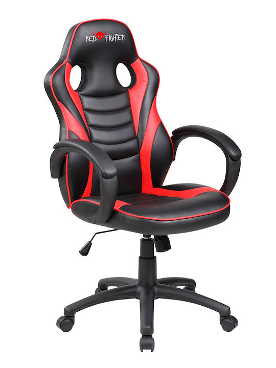 Red Fighter C6 Καρέκλα Gaming Δερματίνης Black/Red