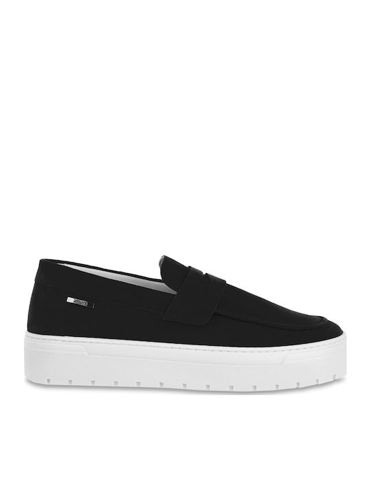 Suede Ανδρικά Loafers σε Μαύρο Χρώμα