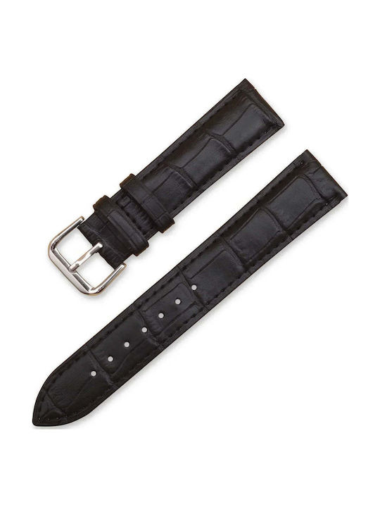 Lederriemen Schwarz 19mm