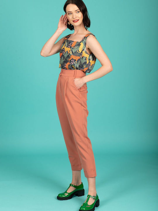 Women's Chino Trousers Slim Fit Orange