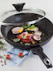 Tiross Pan Mit Deckel aus Aluminium mit Steinbeschichtung 28cm