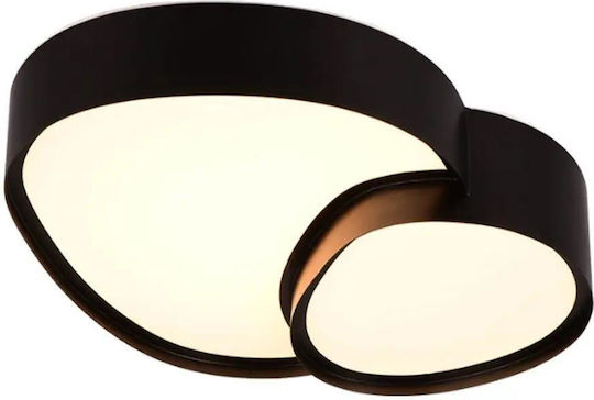 Trio Lighting Deckenleuchte 43cm Schwarz mit Integrierter LED und Fernbedienung