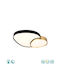 Trio Lighting Πλαφονιέρα Οροφής 77εκ. Μαύρη με Ενσωματωμένο LED και Τηλεχειριστήριο