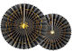 PartyDeco Rosettes Κρεμαστό Διακοσμητικό για Party Halloween σε Μαύρο χρώμα 2τμχ 40εκ.