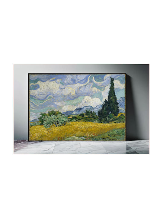 Wheat Field With Cypresses By Vincent Van Gogh 1 Painting Copy of Van Gogh on Canvas 100x70cm