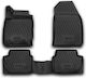 Novline Set of Front and Rear Mats 4pcs Tray Type for Ford Ranger 2011 Black