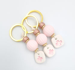 Kymi Christening Charm Keychain Pink 50pcs