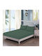 Casa Colori Military Σεντόνι Διπλό με Λάστιχο 140x200+30εκ. Πράσινο
