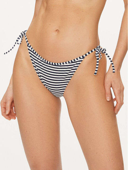 Tommy Hilfiger Bikini Slip με Κορδονάκια Σκούρο Μπλε