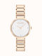 Calvin Klein Minimalistisches T Bar Damenuhr 36mm Batteriebetrieb mit Roségold Rostfreier Stahlarmband