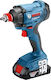 Bosch GDX 180-LI Cheie de impact Baterie 18V 2x2Ah cu Priză 1/2" & 1/4"
