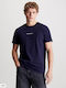 Calvin Klein Men's Short Sleeve Blouse Dark Blue