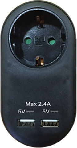 Com Single Socket with 2 USB-A