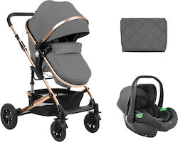 Kikka Boo Amaia Adjustable 3 in 1 Baby Stroller Suitable for Newborn Dark Grey 11kg