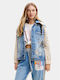 Desigual Mickey Women's Short Jean Jacket for Spring or Autumn Blue