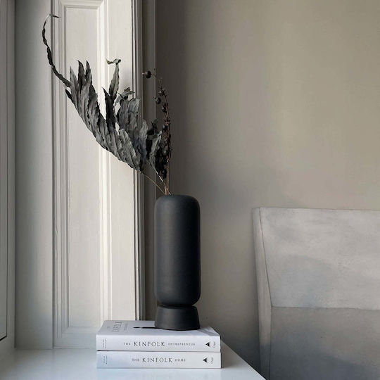 101 Copenhagen Διακοσμητικό Βάζο Κεραμικό Μαύρο Φ12xΥ33cm