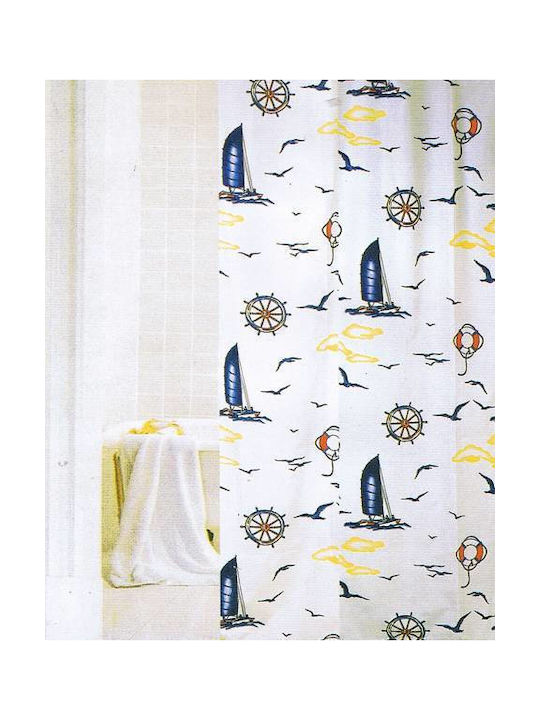 Shower Curtain Fabric White