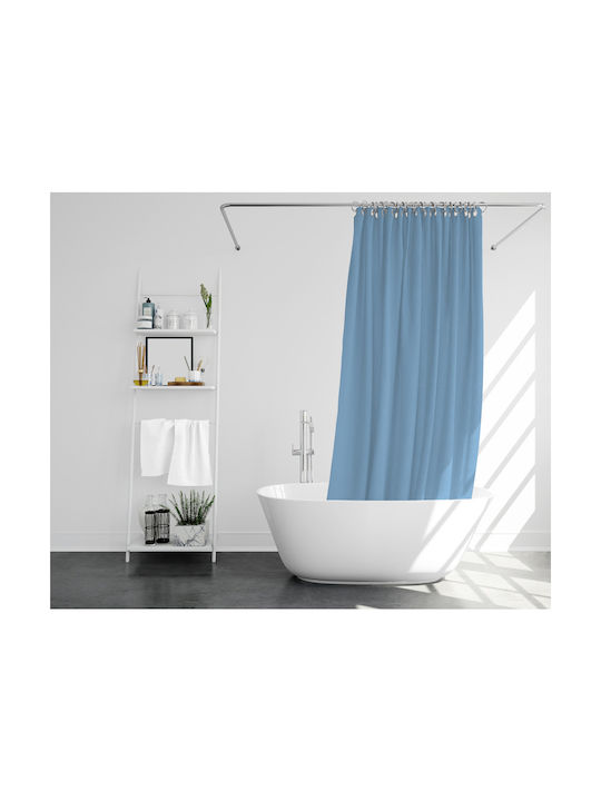 Mc Decor Classic Shower Curtain 180x200cm Ciell