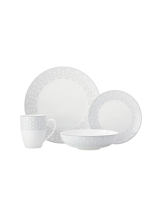 Maxwell & Williams Coupe Geschirrset aus Porzellan Gray 16Stück