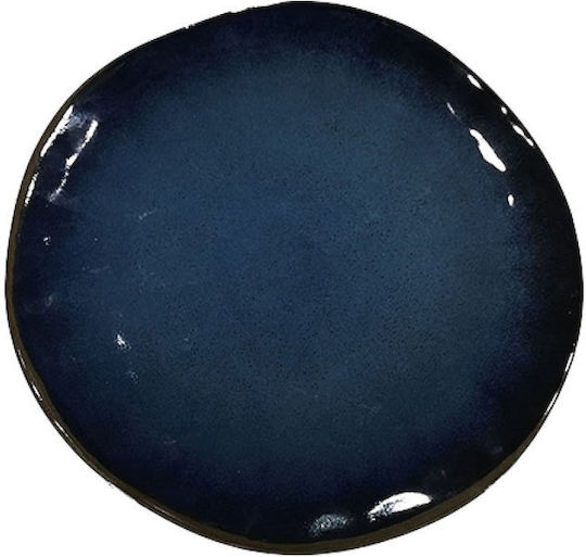 ArteLibre Teller Wüste aus Porzellan Blau mit Durchmesser 26cm ArteLibre Teller Wüste aus Porzellan Blau mit Durchmesser 26cm