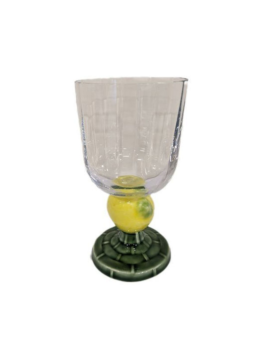 Bordallo Pinheiro Glass Liqueur/Ouzo made of Glass in Yellow Color