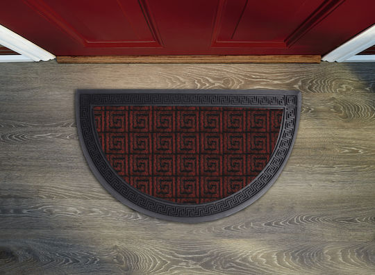 Mc Decor Fußmatte Eingang Halbkreisförmig Burgundisch 40x60cm 26182 Burgundisch