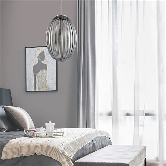 Nova Luce Pendant Light Gray with Socket E27 30x12cm