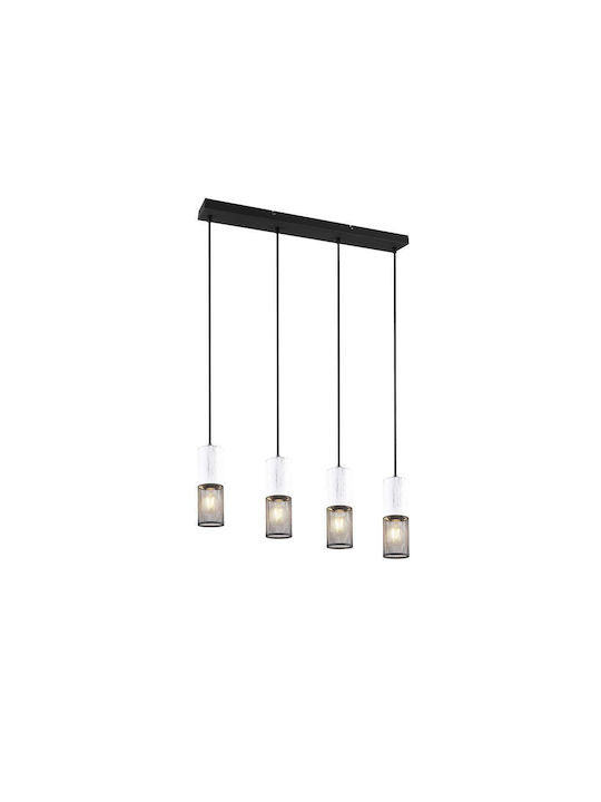 Trio Lighting Tosh Pendant Chandelier Rail for 4 Bulbs E27 White