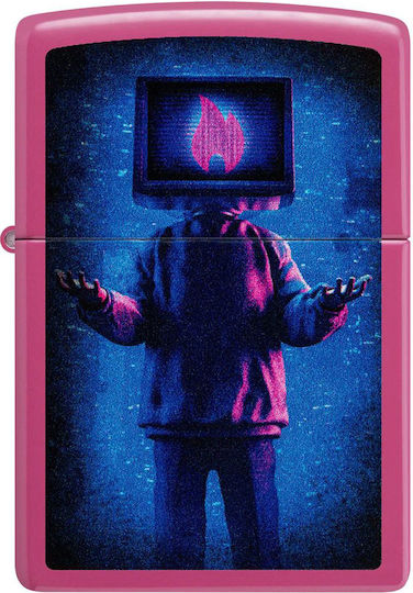 Zippo Αντιανεμικός Αναπτήρας Φλόγας Flame TV Man
