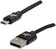 Logo Collection Regular USB 2.0 to micro USB Cable Μαύρο 1m