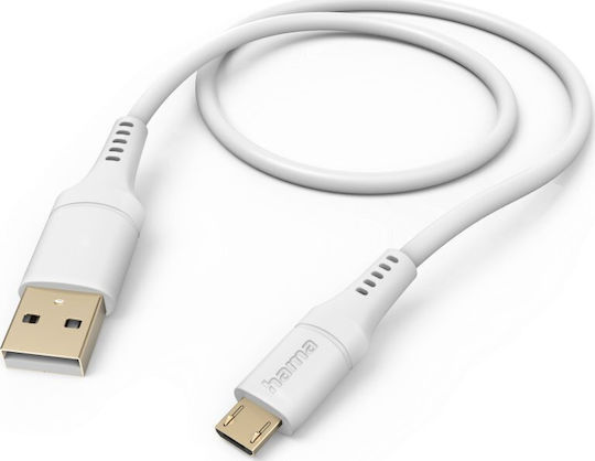 HAMA Regulär USB 2.0 auf Micro-USB-Kabel Weiß 1.5m (2015650000) 1Stück