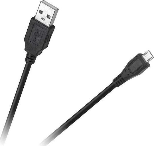 Cabletech Regular USB 2.0 to micro USB Cable Μαύρο 1.5m KPO3874-1.5 1τμχ